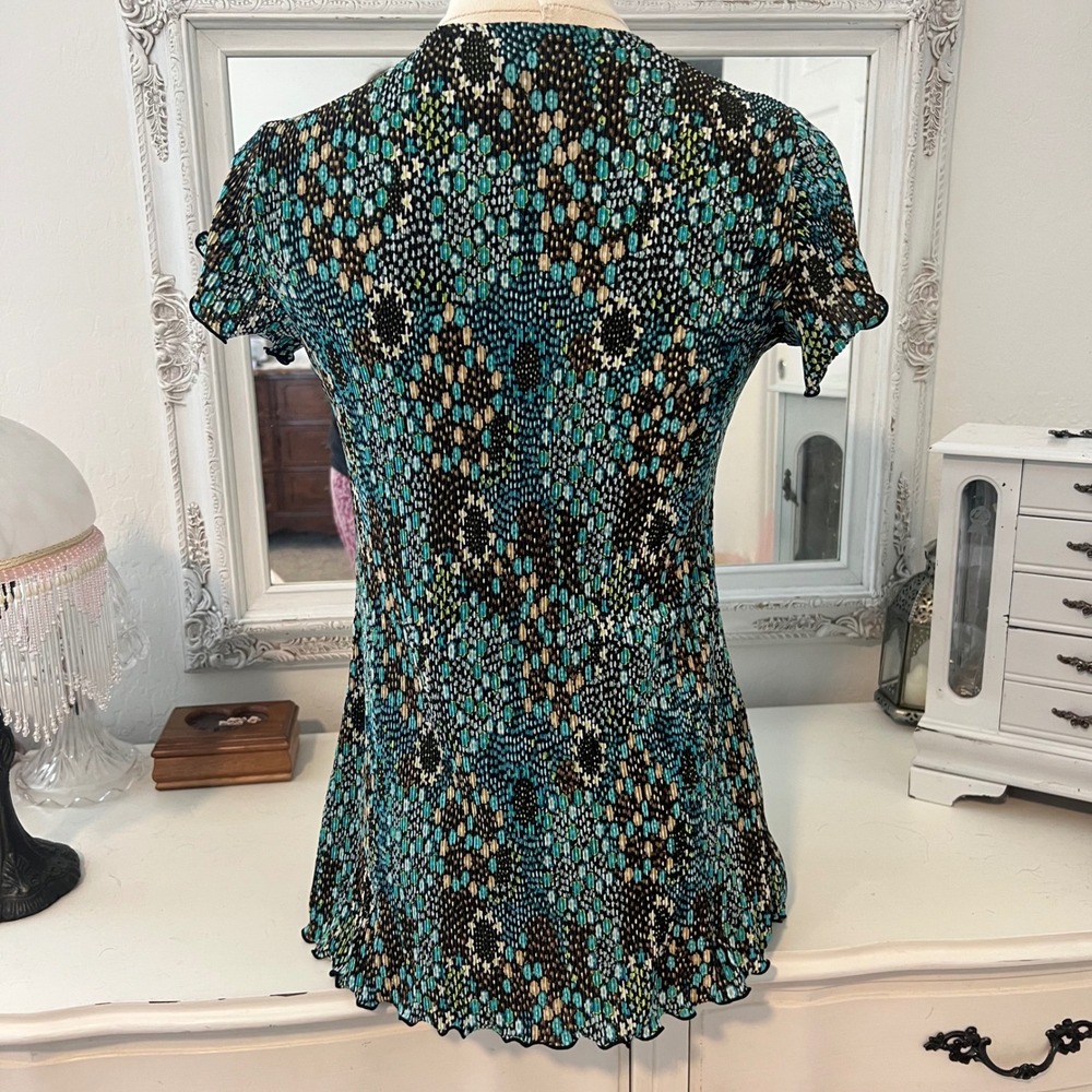 vintage y2k paisley printed open front top - Picture 4 of 5
